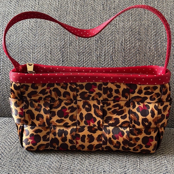 Harvey’s Disney Couture Leopard Minnie Satchel Seat Belt Bag With Wallet - Picture 7 of 8